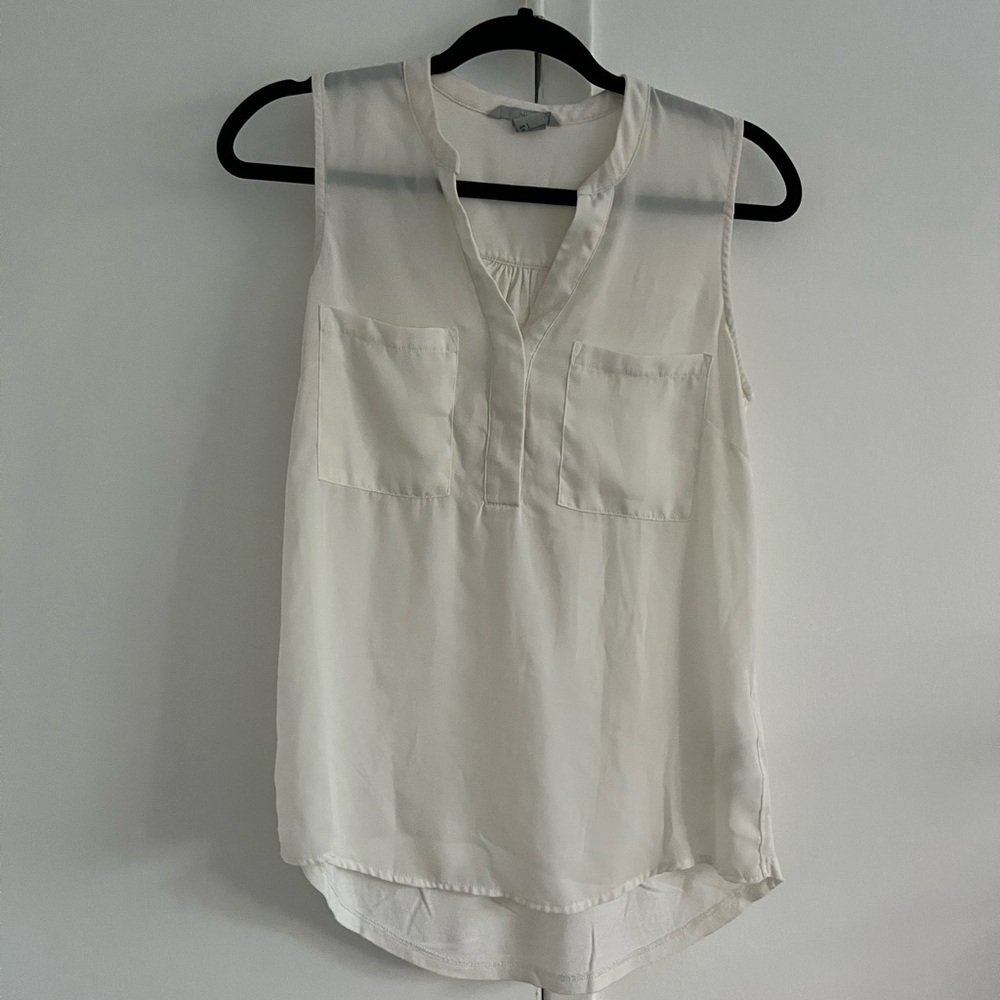 H&M Cream Sleeveless Blouse
